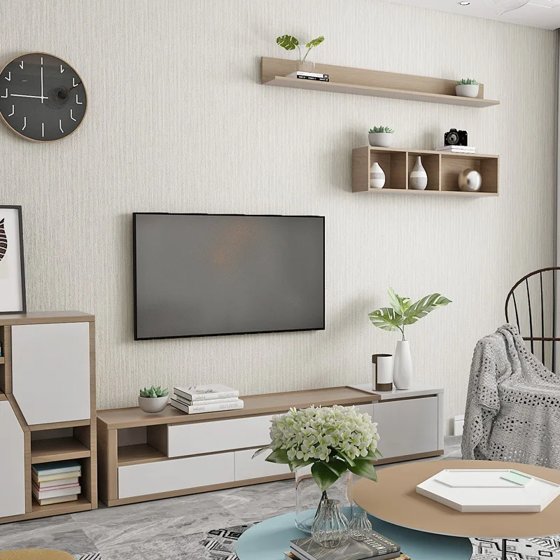 Бумажная бумага для стен цветная полоса однотонная домашнего улучшения гостиной