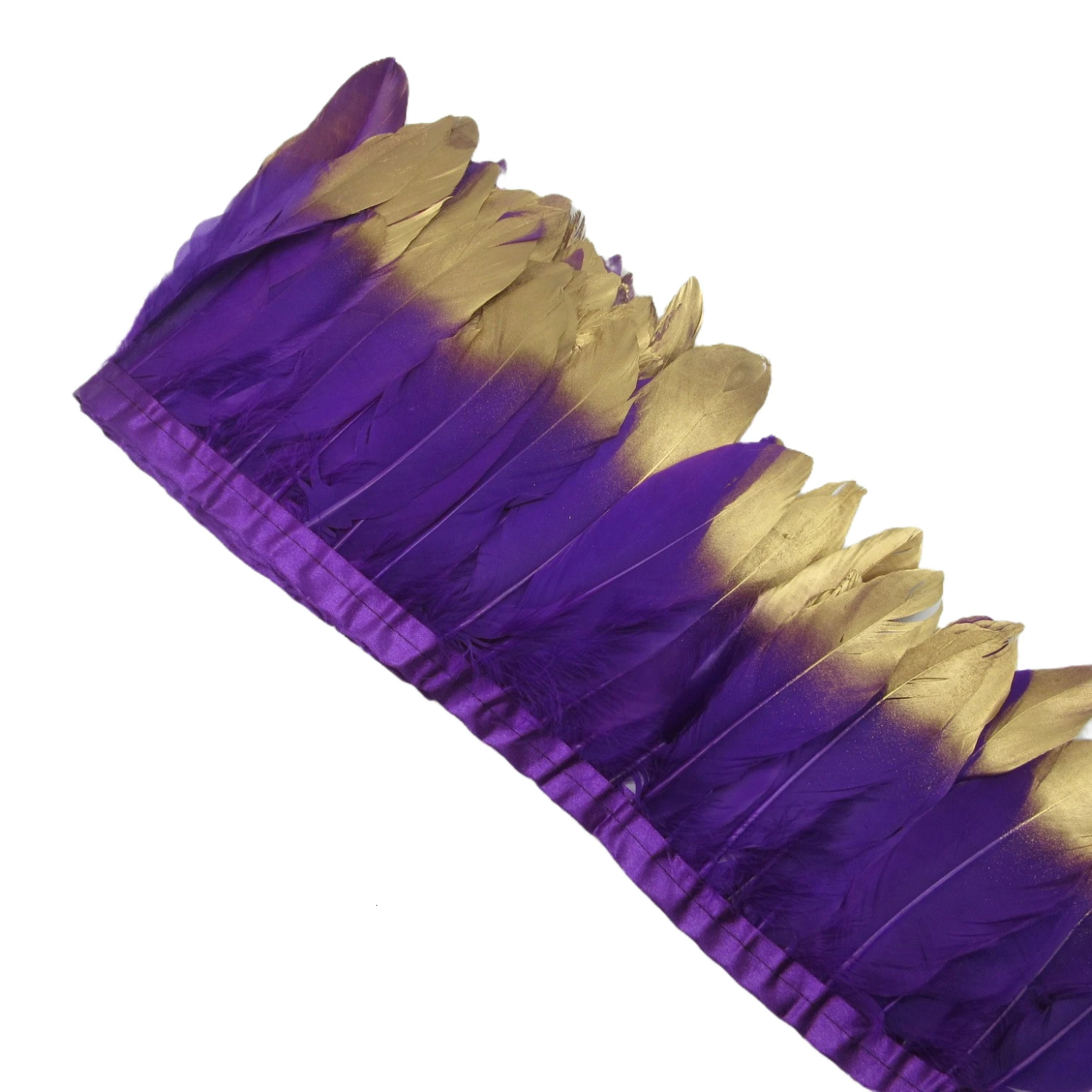 Золото Высокое качество гусиное перо планки Окрашенные гуси ленты 6 8 дюймов/15 20