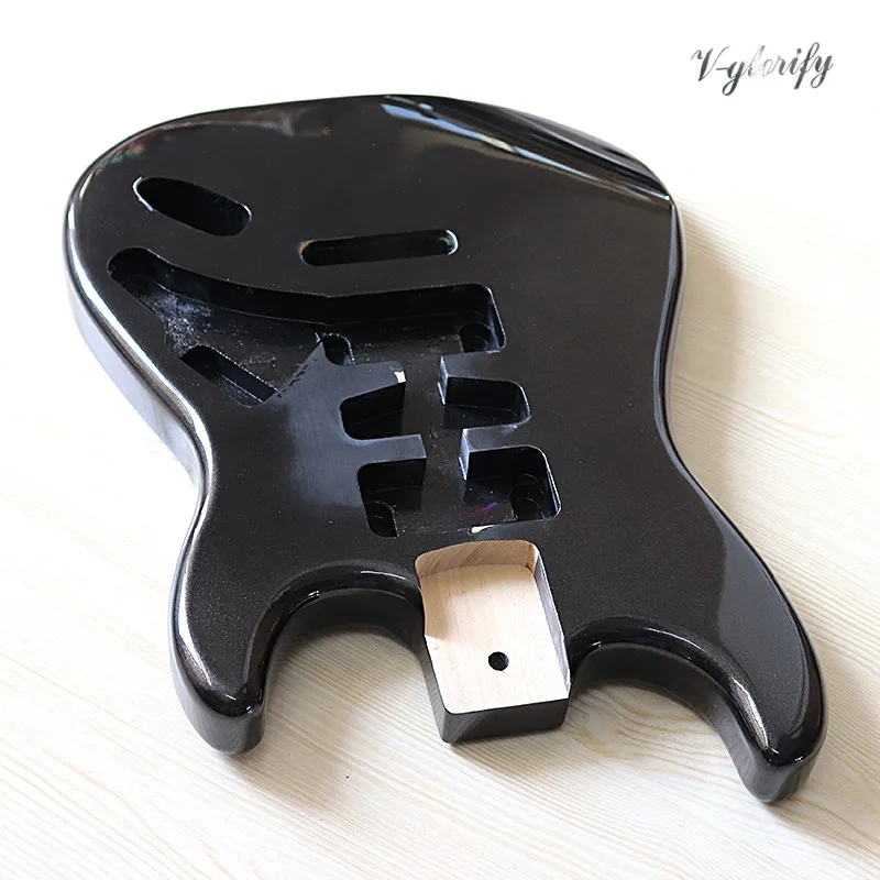 st gitarre körper und floyd rose fräsen elektrische gitarre körper strat st gitarre körper st körper metallic schwarz gro