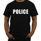 Мужская хлопковая футболка, летняя футболка, Полицейский спецназ, футболка безопасности для мужчин, маскарадная одежда, новинка, Спецодежда для копов, унисекс, футболка