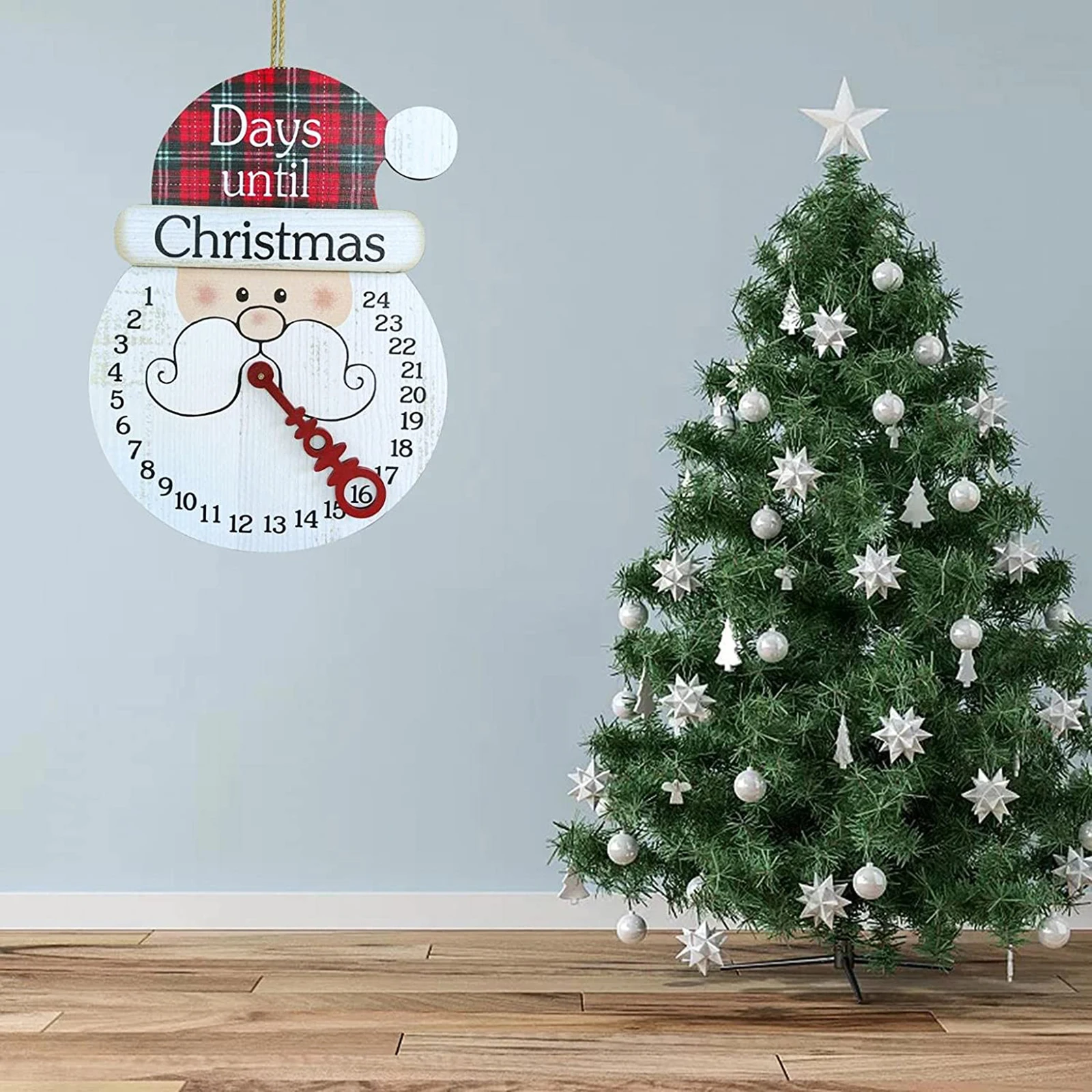 DIY мультфильм Санта Снеговик обратный отсчет настенный календарь нетканый