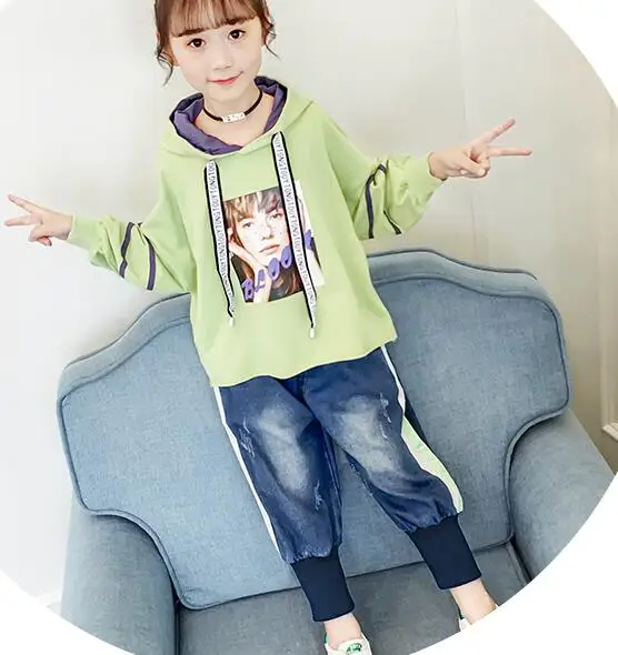 Осенняя одежда для девочек Новинка 2019 года красный костюм в западном стиле