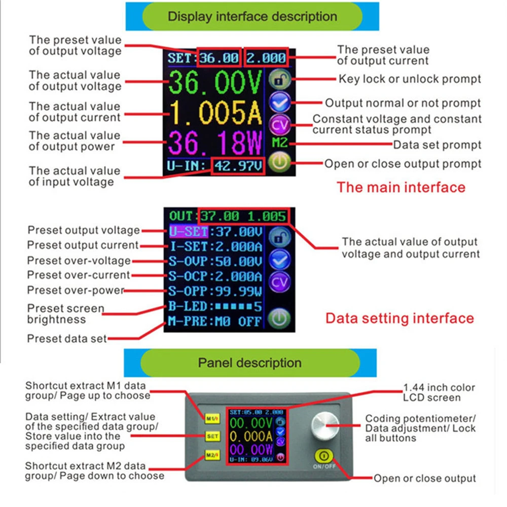 Понижающий модуль DC-DC напряжения DP50V5A DPS3003 понижающий источника питания для связи