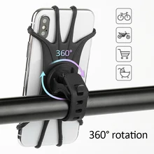Silicone Bicycle Phone Holder Motorcycle Mobile Phone Stand Bike GPS Clip Quick Mount For iPhone HuaWei Samsung Xiaomi Realme