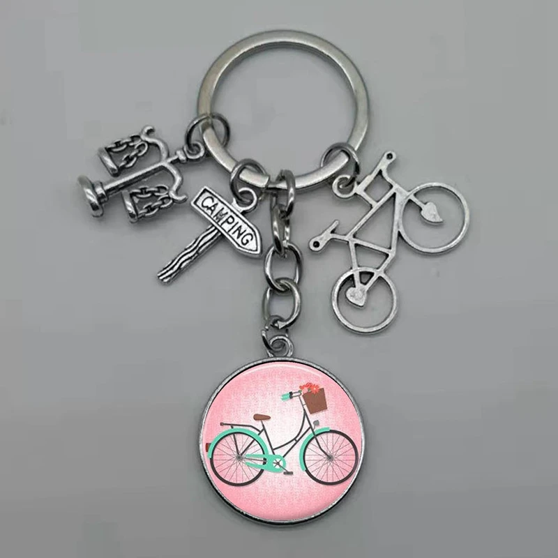 Брелок для ключей со стеклянными линзами велосипеда спорта и активного отдыха |