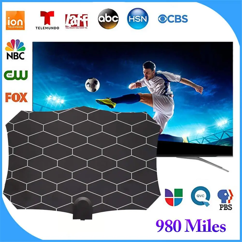 Новинка Высококачественная ТВ антенна на 980 миль цифровая HD для помещений 4K Life