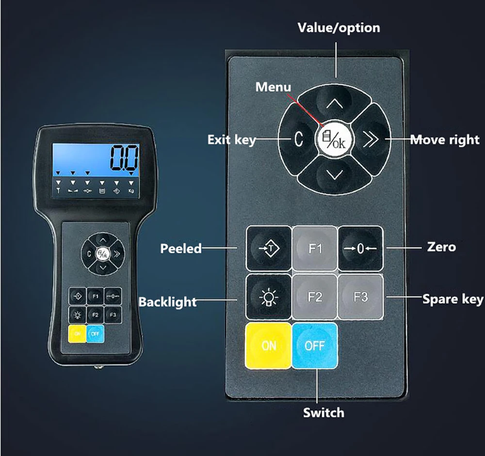 

OCS-XZ-C Wireless Digital Electronic Hanging Crane Scale With 200M Remote Control Handle 3T