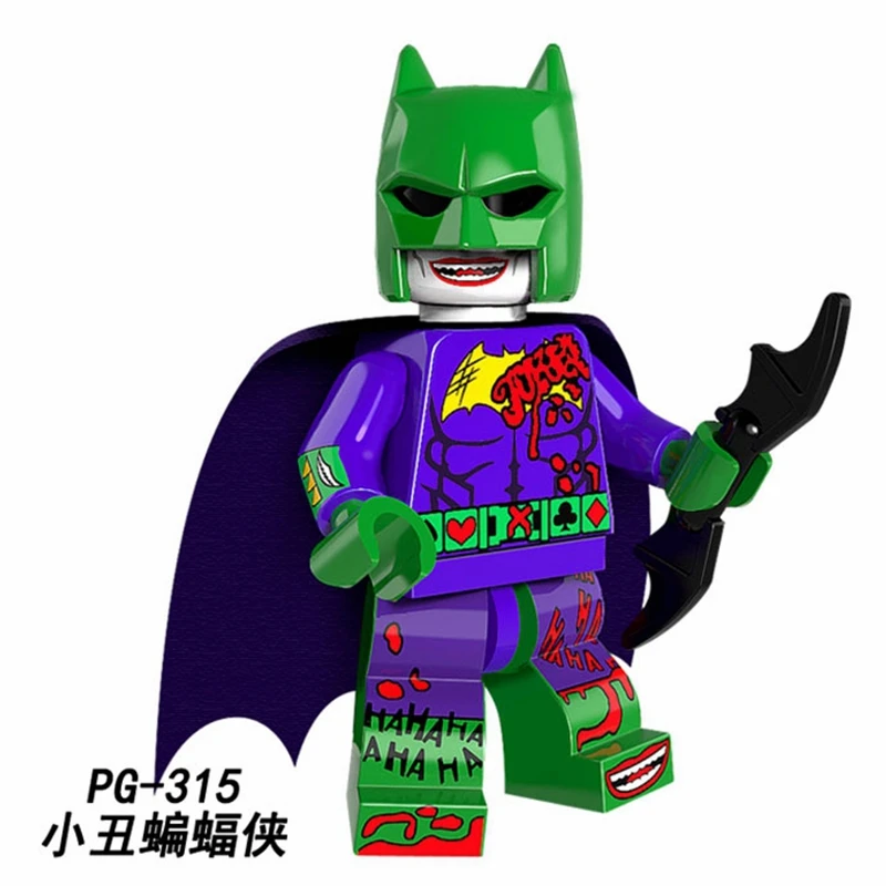 PG315 Marvel Super Heroes Thanos Iron Man Thor Hulk Spiderman Batman Avengers Building Blocks Figures Playmobil Toys for Children Gift - Цвет: PG315