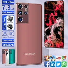 S21 ultra smartphone versão global 5g 7.3 hd Polegada telefones celulares android 16gb + 512gb telefone inteligente 6800mah (3)