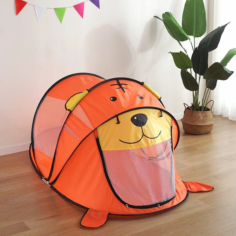 Portable Pig Tiger Bear kids' Tent Cartoon Animal Children Game Play House Outdoors Pop Up Toy Teepee Indoor Ball Pit Pool