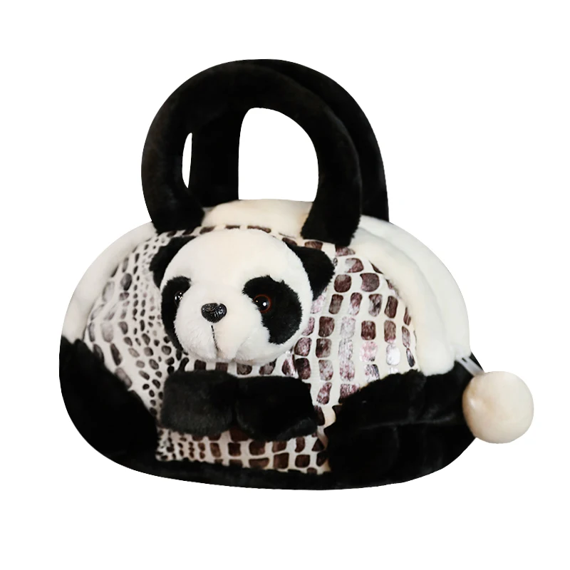 

Explosion style cartoon panda bag series backpack bag plush toy stuffed fashion bag home decoration soft fabric children girlfri