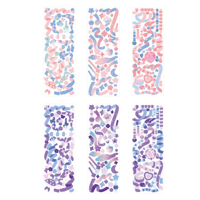 1 шт. Платье для девочек и рисунком в виде фиолетовых звезд Лента наклейки