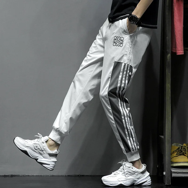 

Men Pure Cotton Sport Running Embroidery Sweatpants Sweatpants Full Length Trousers Soft and Breathable Joggers Size M to 4XL
