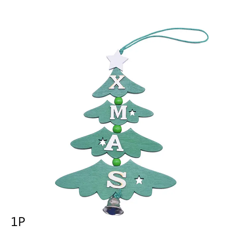 Multi Style Christmas Wooden Pendant Creative Wood Craft Ornaments DIY Chriatmas Tree Hanging Decoration Xmas Gift Supplies - Цвет: 1P-364-S03