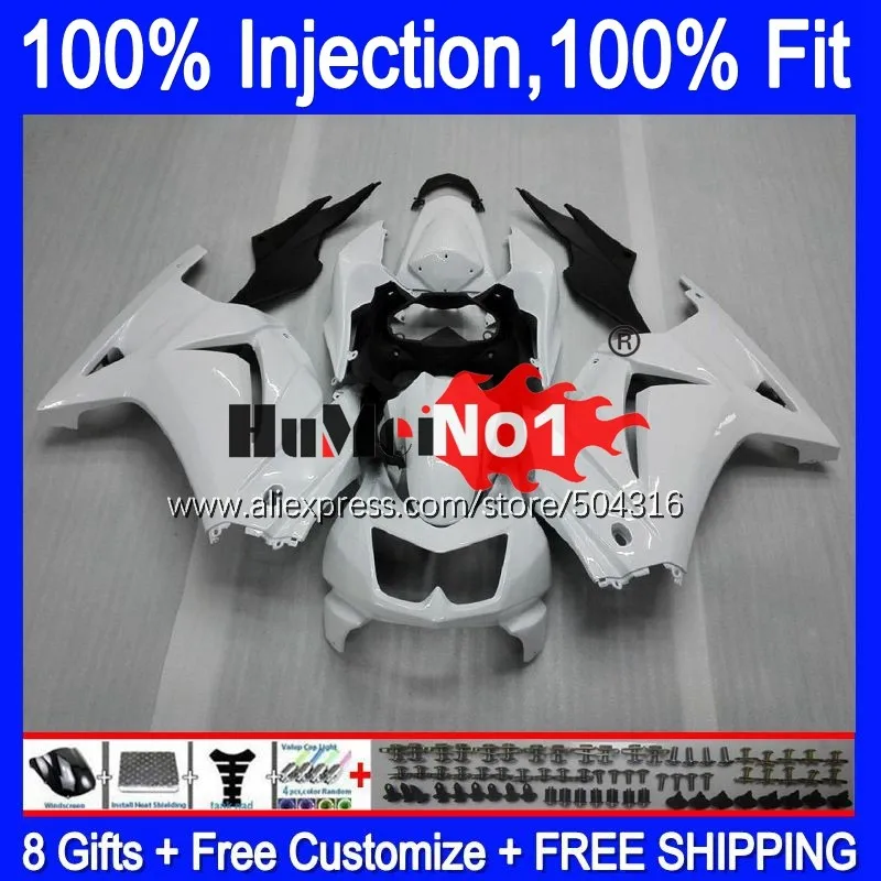 

OME For KAWASAKI EX250 ZX250 R EX250R 10MC.18 ZX EX 250 250R ZX250R 2008 2009 2010 2011 2012 08 09 10 11 12 Gloss white Fairing