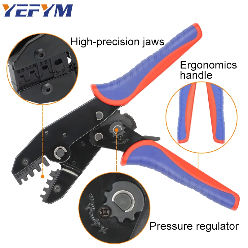 YF-04B Crimping Pliers plug/tube/Insulated/coaxial terminal Terminals Kit Multi Functional YEFYM Clamp Cable Tools | Инструменты