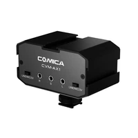 comica ax1 universal microphone audio adapter mixer preamplifier with stereo dual mono inputs 3 5mm dual groups audio mixer
