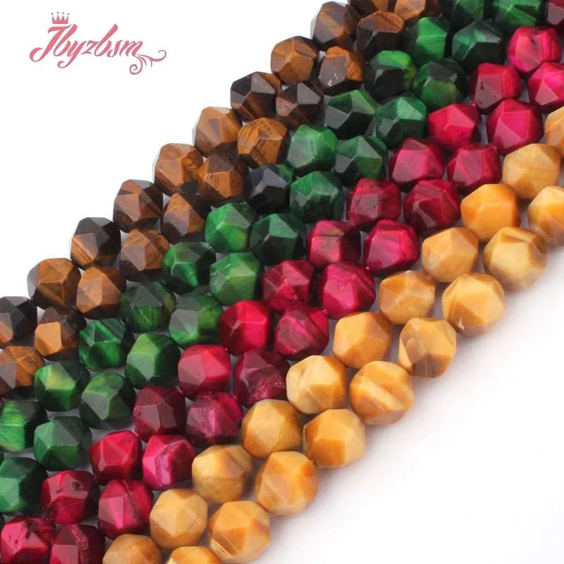 Бусины из натурального камня Тигрового Глаза для самостоятельного изготовления