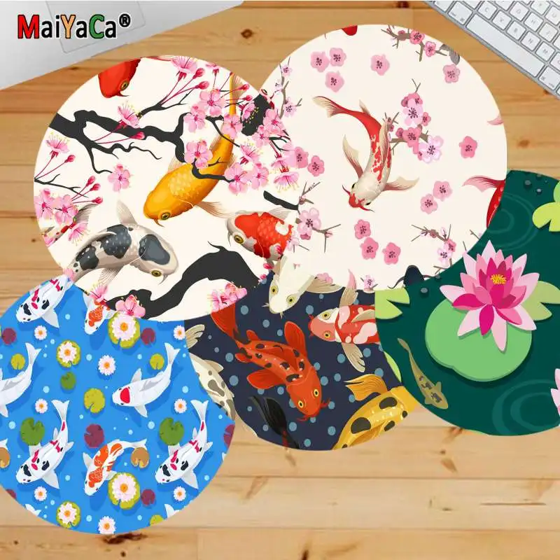

Maiyaca горячая Распродажа абстрактного искусства рыбы игровой круглый коврик для мыши Компьютерные коврики игровой коврик для мыши Коврик дл...