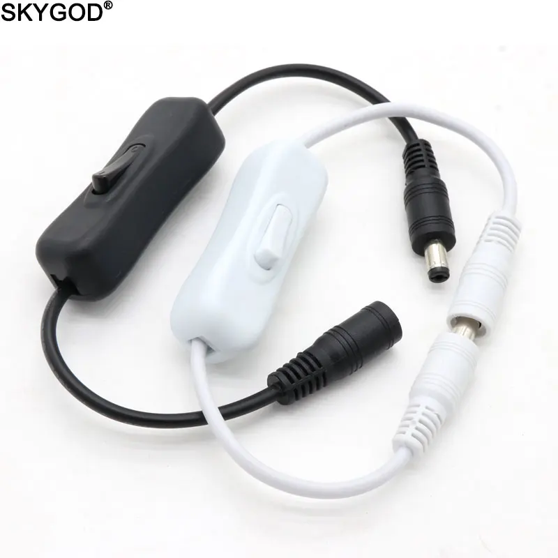 

1/5/10Pcs Light Switch DC 12V Male And Female Power Cord DC Connector 304 Switch 5V 12V 24V LED Light Bar