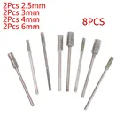 8 шт. Алмазная режущая Шлифовальная головка 2,35 мм хвостовик Нефритовая резьба по камню полировка деревообрабатывающие фрезы для сверл