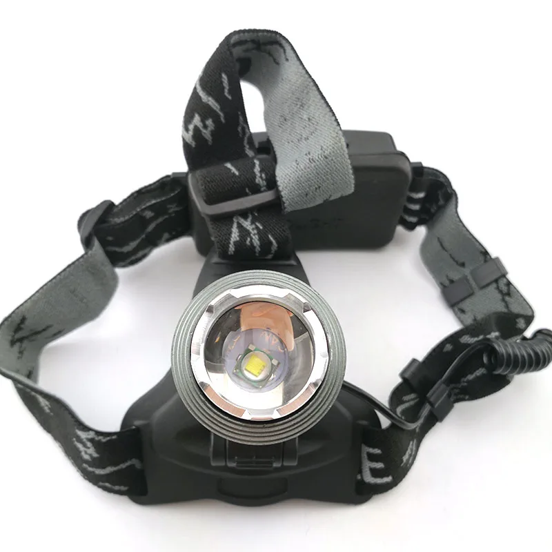 Высокомощный налобный фонарь T6 фокусирующий светильник светодиодный с зумом