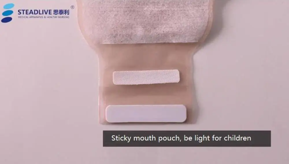 Педиатрический цельный сливной мешок для детей клейкая застежка картонный