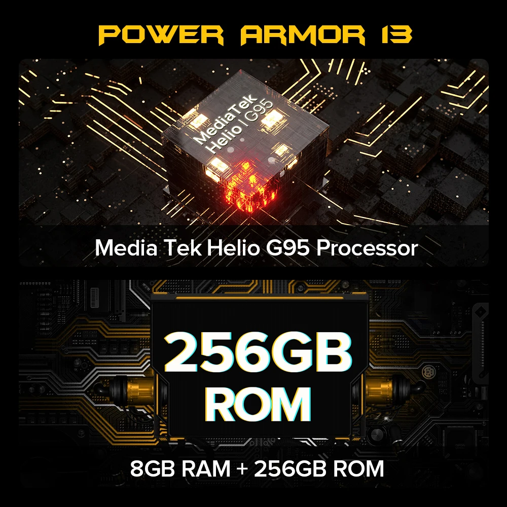 Ulefone-tel&eacute;fono smartphone Armor 13, m&oacute;vil resistente con sistema Android 11, 256 GB, 13200 mAh, resistente al agua, 6,81", 2.4G/5G, WLAN, NFC global-4