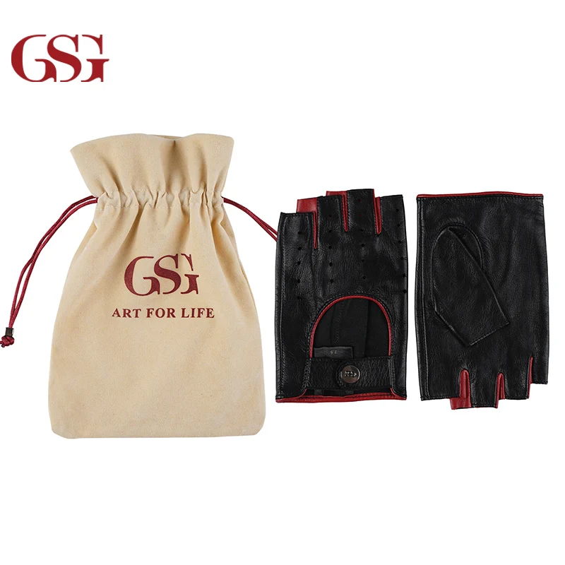 Женские плетеные перчатки из овечьей кожи без пальцев | Аксессуары для одежды