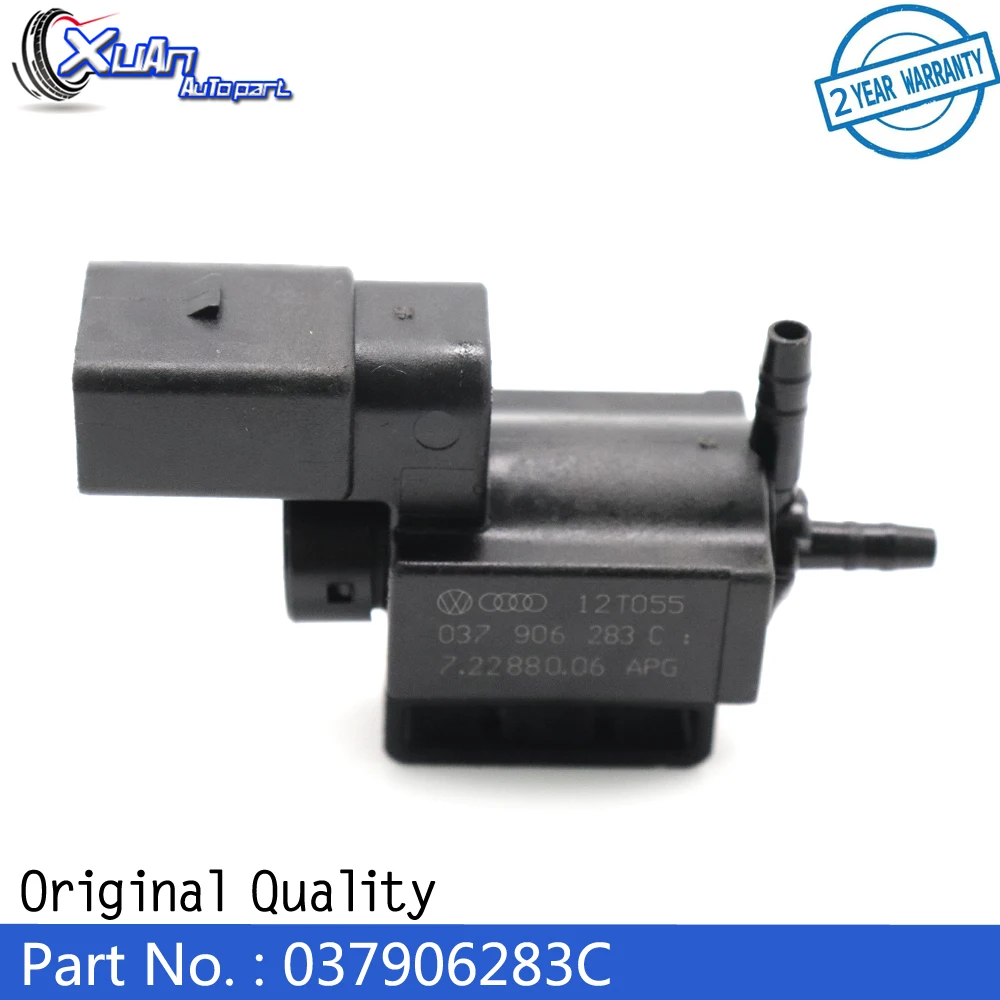 XUAN Vapor Canister Purge Valve Solenoid 037906283C for Audi A3 A4 A5 A6 Quattro Q5 Volkswagen Beetle EOS CC Passat Golf 2.0T