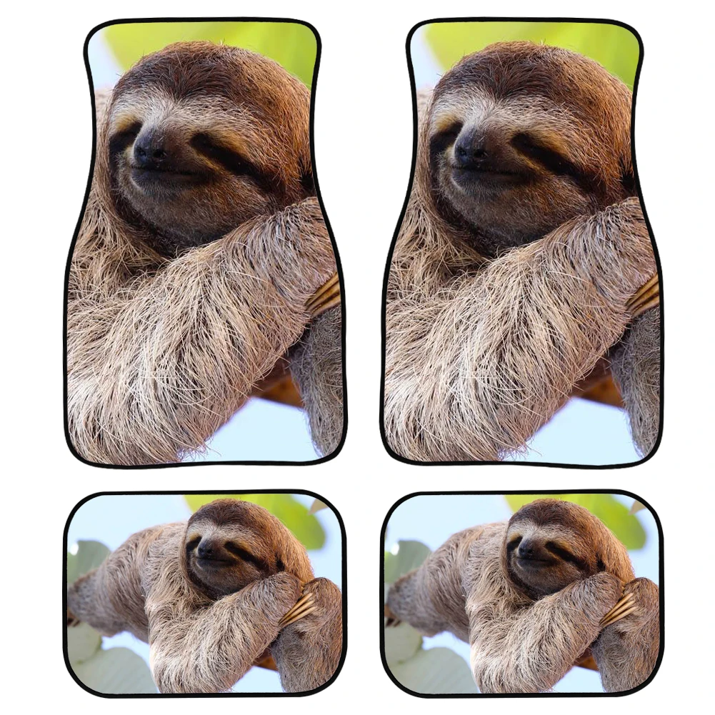 

Автомобильные коврики PinUp Angel, прочные коврики с рисунком диких животных, ленивых птиц, для любой погоды, 4 предмета