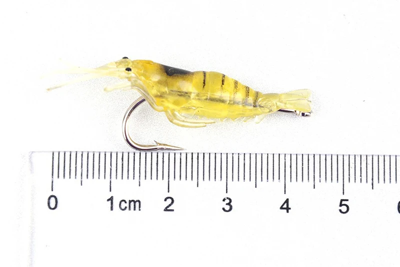 10 шт. горячая Распродажа приманка креветка из мягкого материала 5 см 1 3 г|Наживки