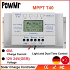 Регулятор заряда солнечной батареи PowMr, 40 А, 12 В, 24 В, 5 В, 1,5 А