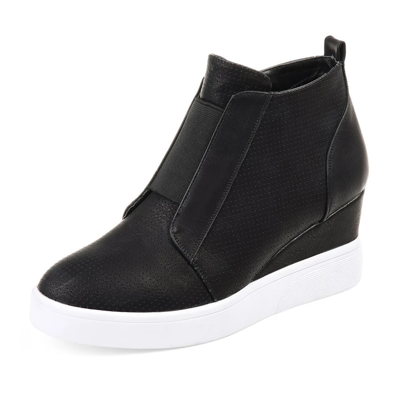 CUZULLAA для женщин Сезон осень Дышащая ботильоны со скрытым каблуком Модные женские