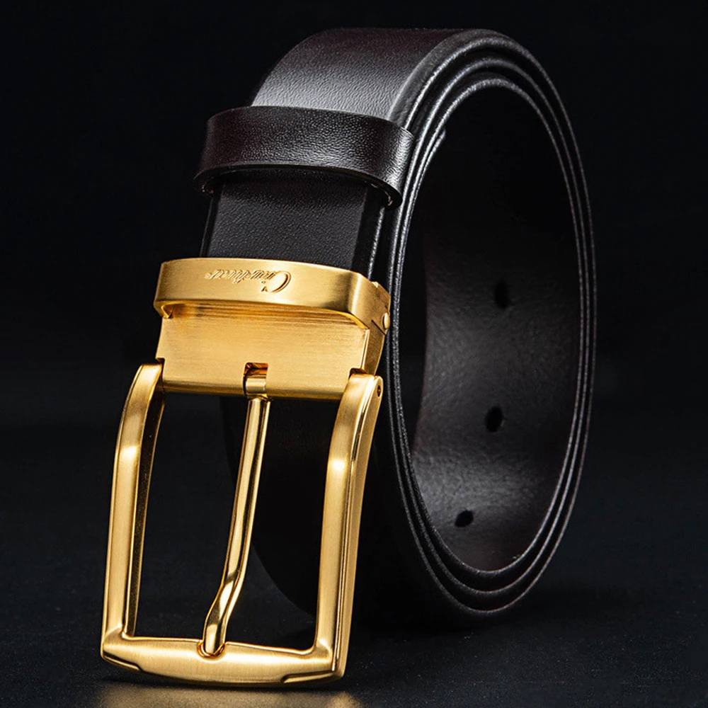 Мужской кожаный ремень с пряжкой из натуральной кожи|Мужские ремни| |