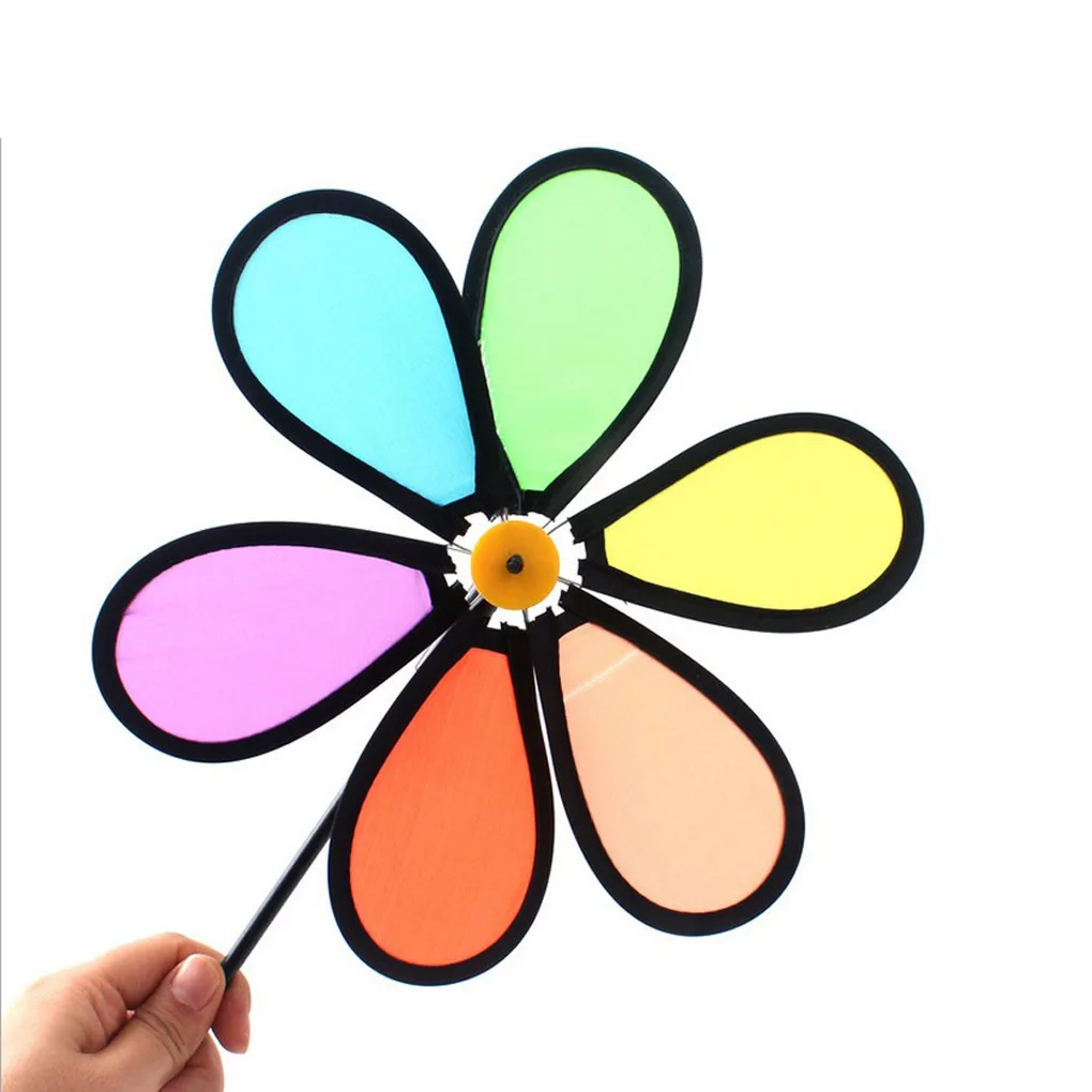 

Flower Spinner Wind Windmill Home Garden Yard Patio Outdoor Decoration Kids Toy Colorful Rainbow