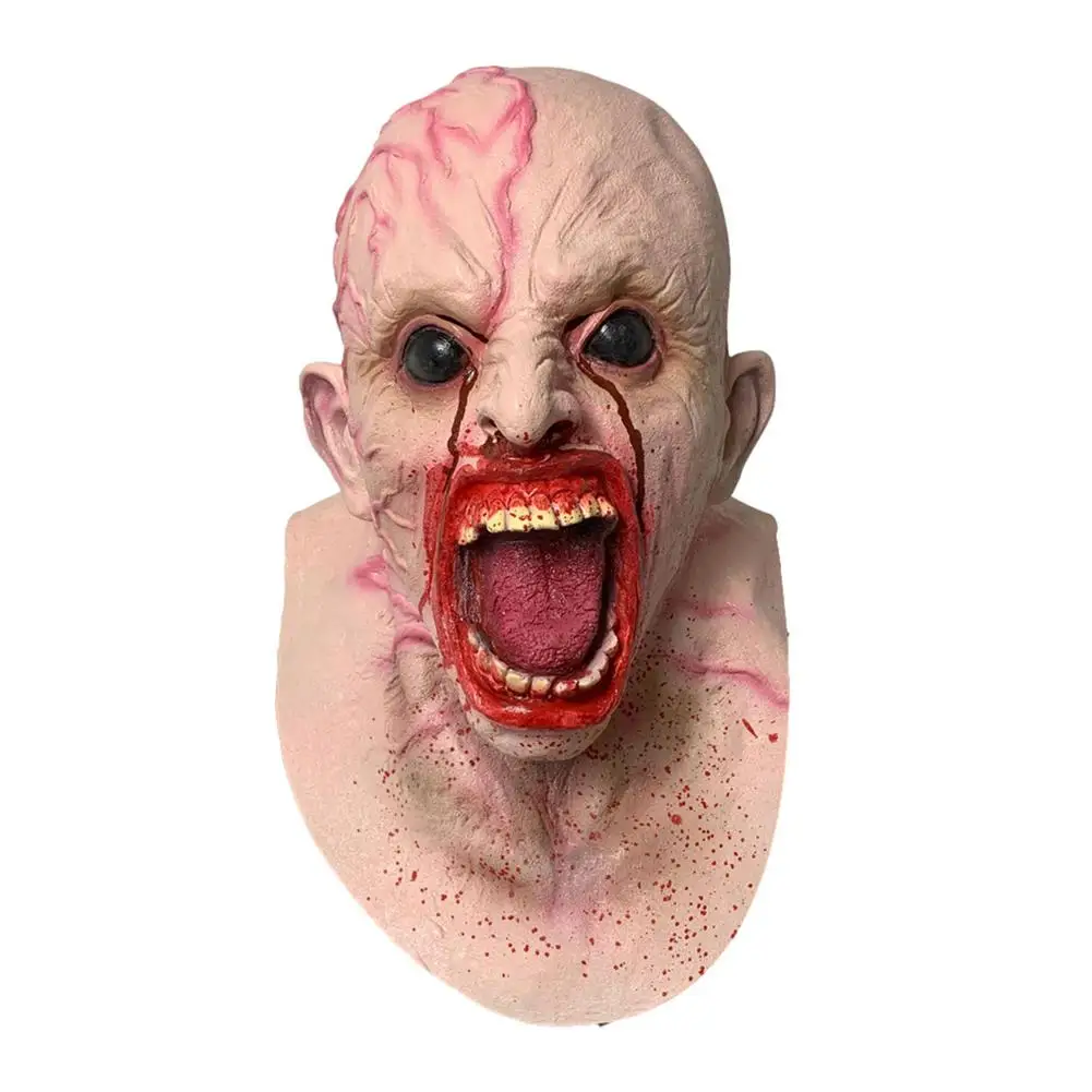 

Halloween Biochemical Monster Mask Face Cover Horror Premium Latex Creepy Headgear Headgear Terrible Party Cosplay Mask