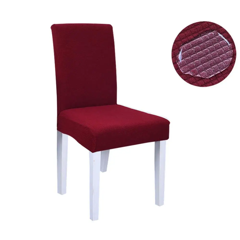 wine red Meijuner бархатный тканевый чехол на стулья водонепроницаемый нескользящий противогрязный спандекс мягкий чехол для стула для отеля вечерние, банкетные, домашние MJ019 - Цвет: wine red