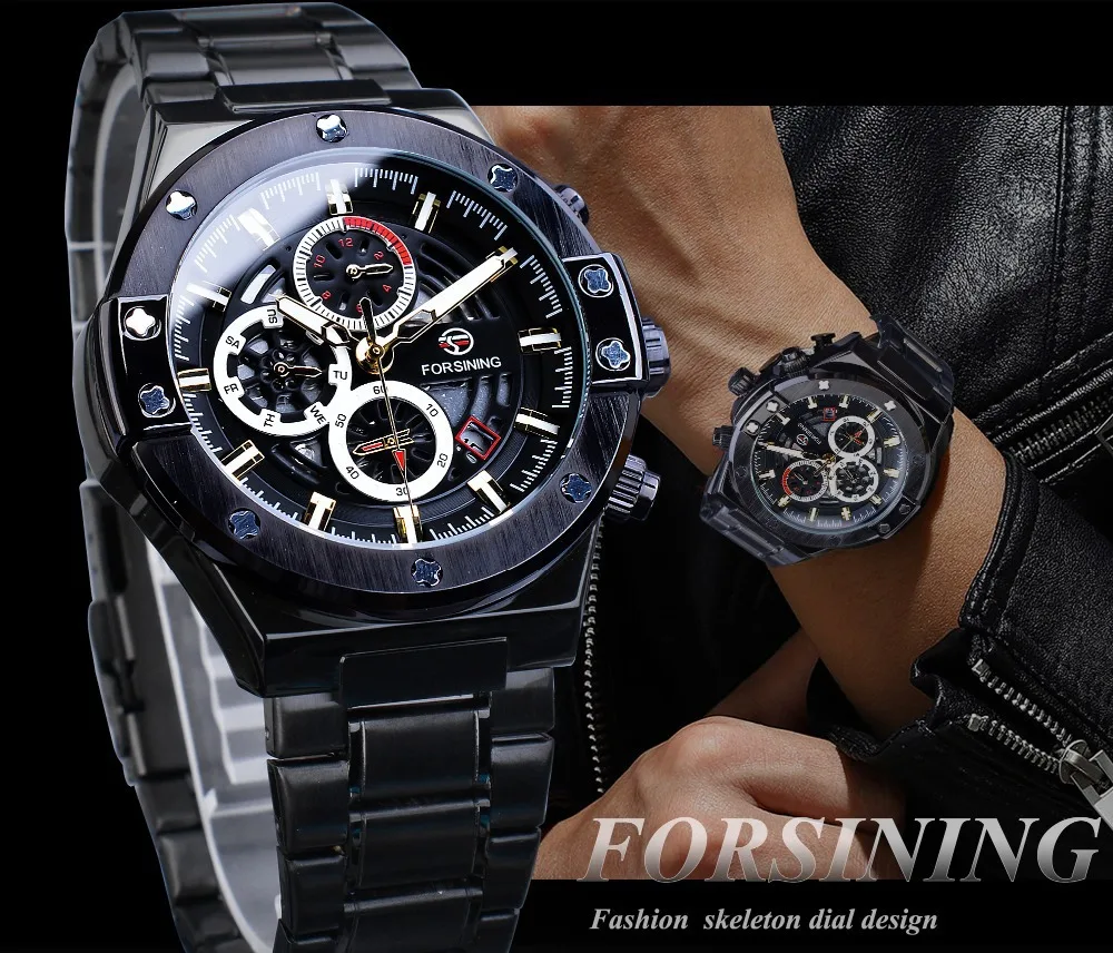 

forsining346 men's multifunctional water fashion leisure automatic mechanical watch new product