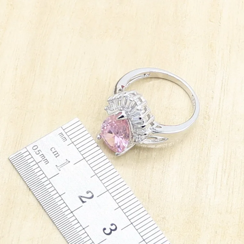 Комплект из колье серёг кольца и браслета серебристого цвета | Украшения