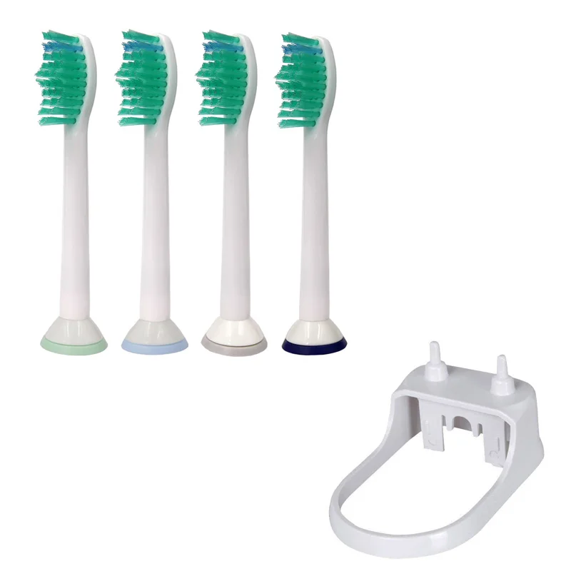4 шт. Замена Зубная щётка головки HX6014 для Philips Sonicare ProResults HX6013 HX6530 HX6930 HX6950 HX6730 HX3110 HX6721 6512 - Цвет: whith 1 holder