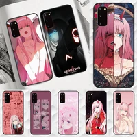 zero two darling in the franxx anime cute phone case for huawei p40 p30 p20 p10 p9 p8 pro lite plus p smart 2019 9 2016 cover