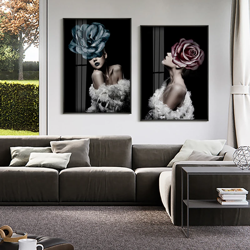 

Modern Canvas Painting Poster and Print Living Room Bedroom Pictures Wall Art Beautiful Flowers Decorative Paintings Unframed