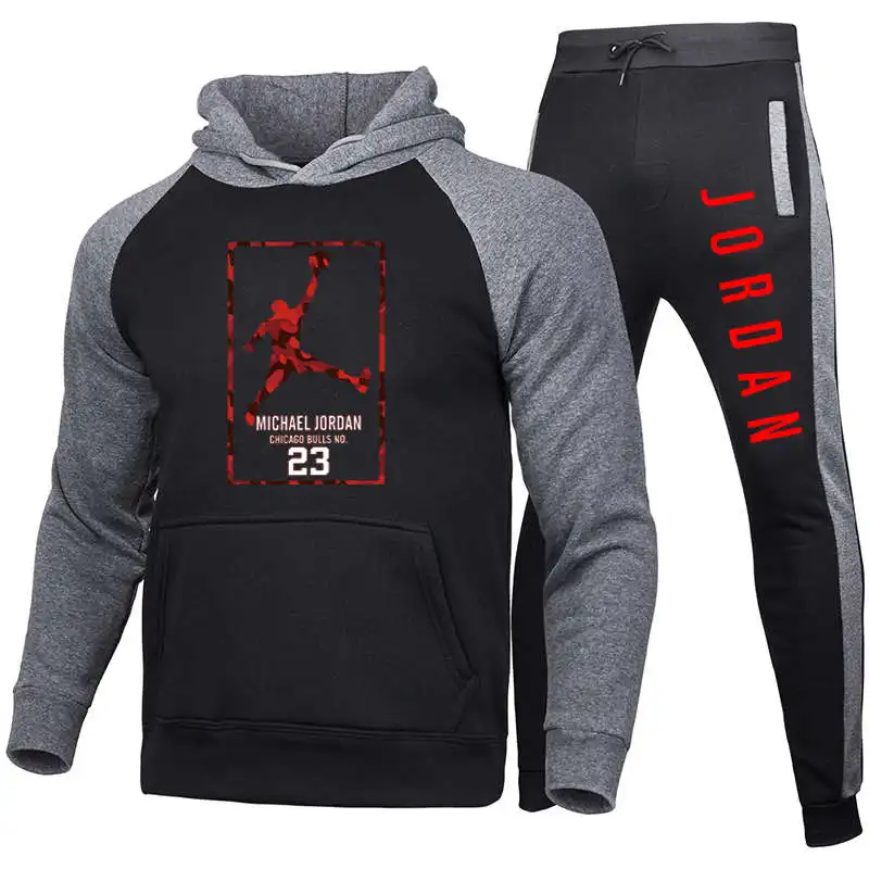 

Brand clothing men's fashion sportswear casual sportswear men's hoodies sportswear JORDAN 23 jacket + pants men's two-piece suit