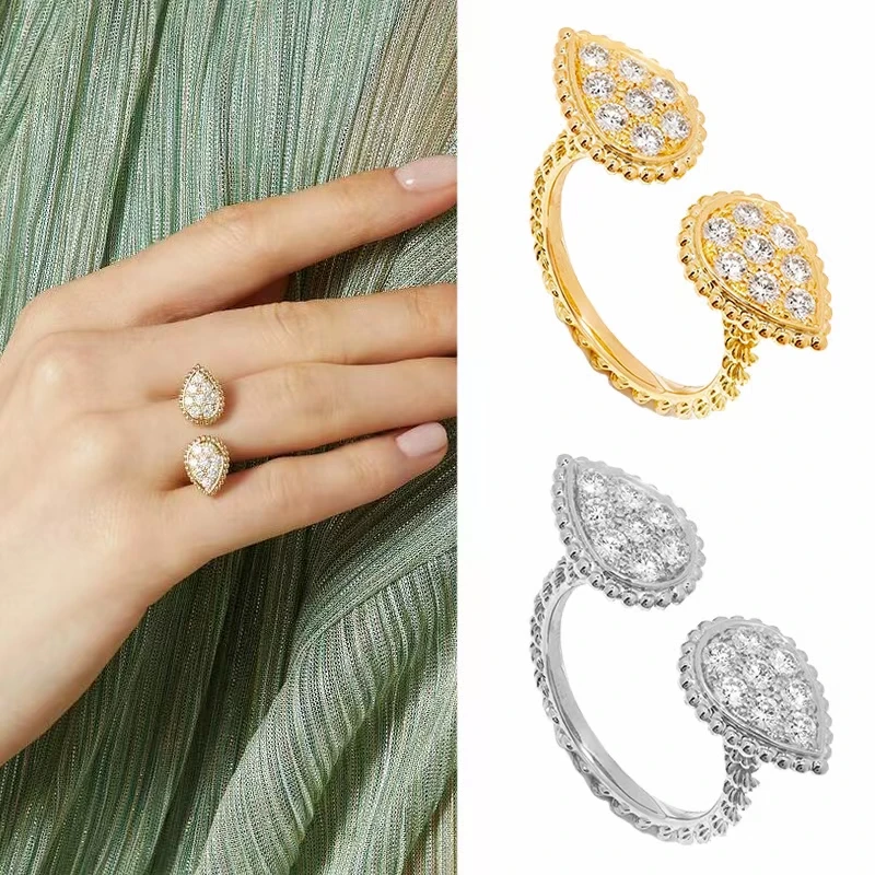 

Timeless Wonder Fancy Zirconia Double Spear Head Rings Women Jewelry Punk Cocktail Gothic Ins Designer Top Runway Egirl Emo 6633