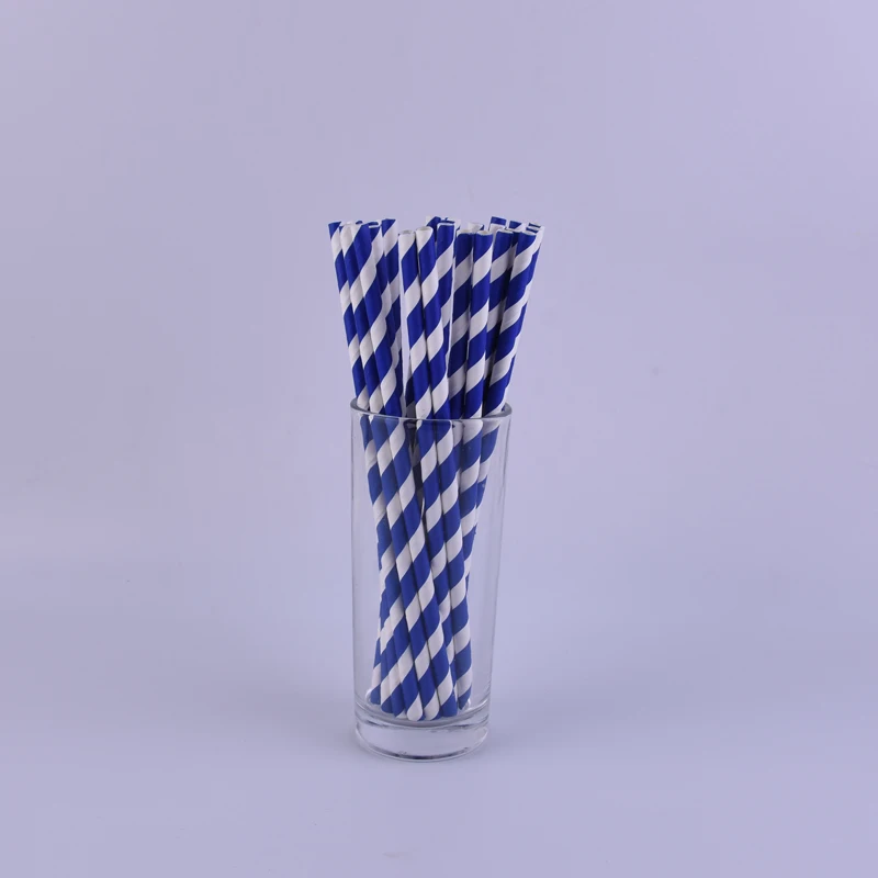 Одноразовые бумажные соломинки в полоску 25 шт.|Украшения своими руками для