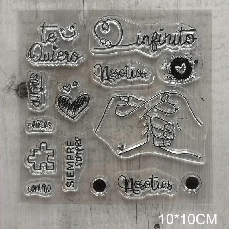 Рождественские прозрачные штампы в форме сердца новинка 2019 скрапбукинг