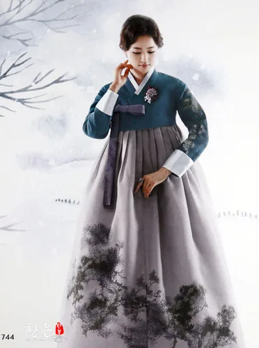 Прекрасный ханбок из Южной Кореи импортированный последний ханбок/Свадебный