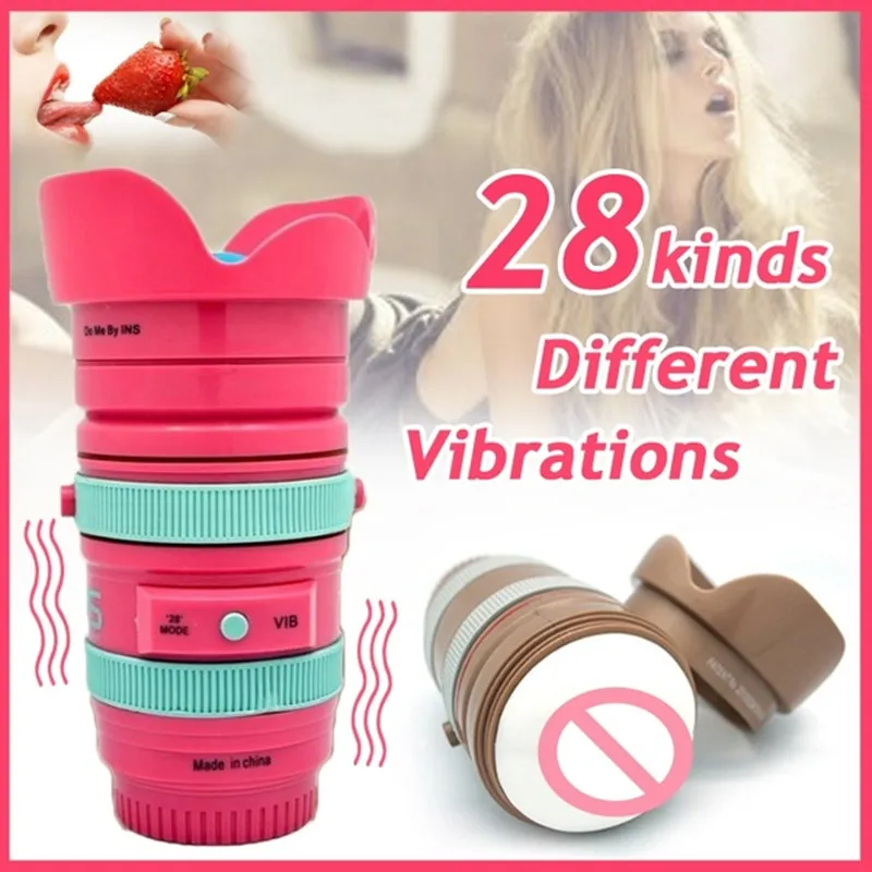 28 Частотная камера вибратор Авто Глубокая глотка с языком мужской мастурбатор