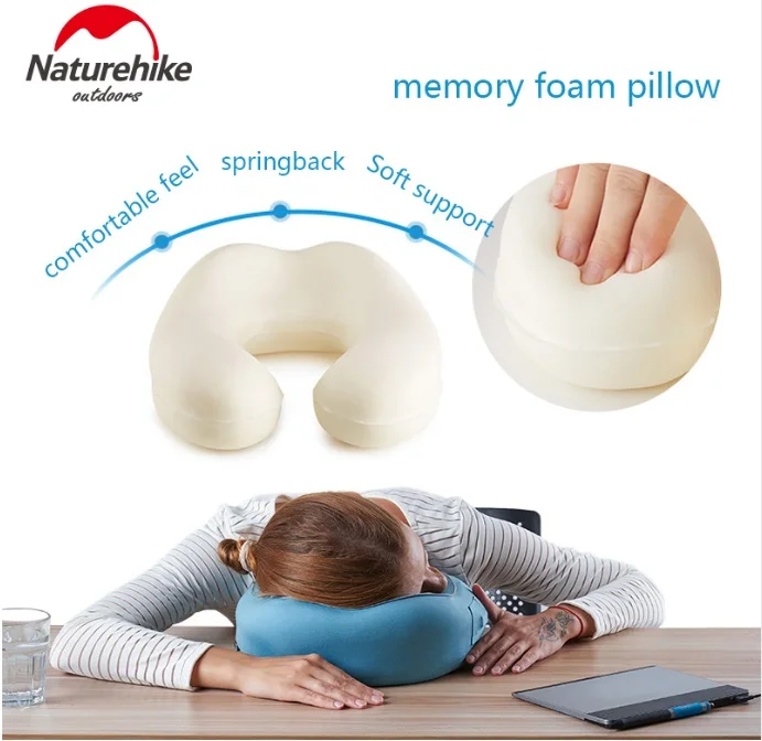 Массажная подушка Naturehike с эффектом памяти Вибрирующая U образная из пены для шеи